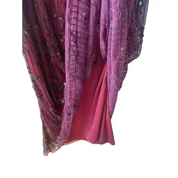 Mac Duggal 5940 Burgundy Red Black Evening Gown Dress Plus 20W - Picture 7 of 13